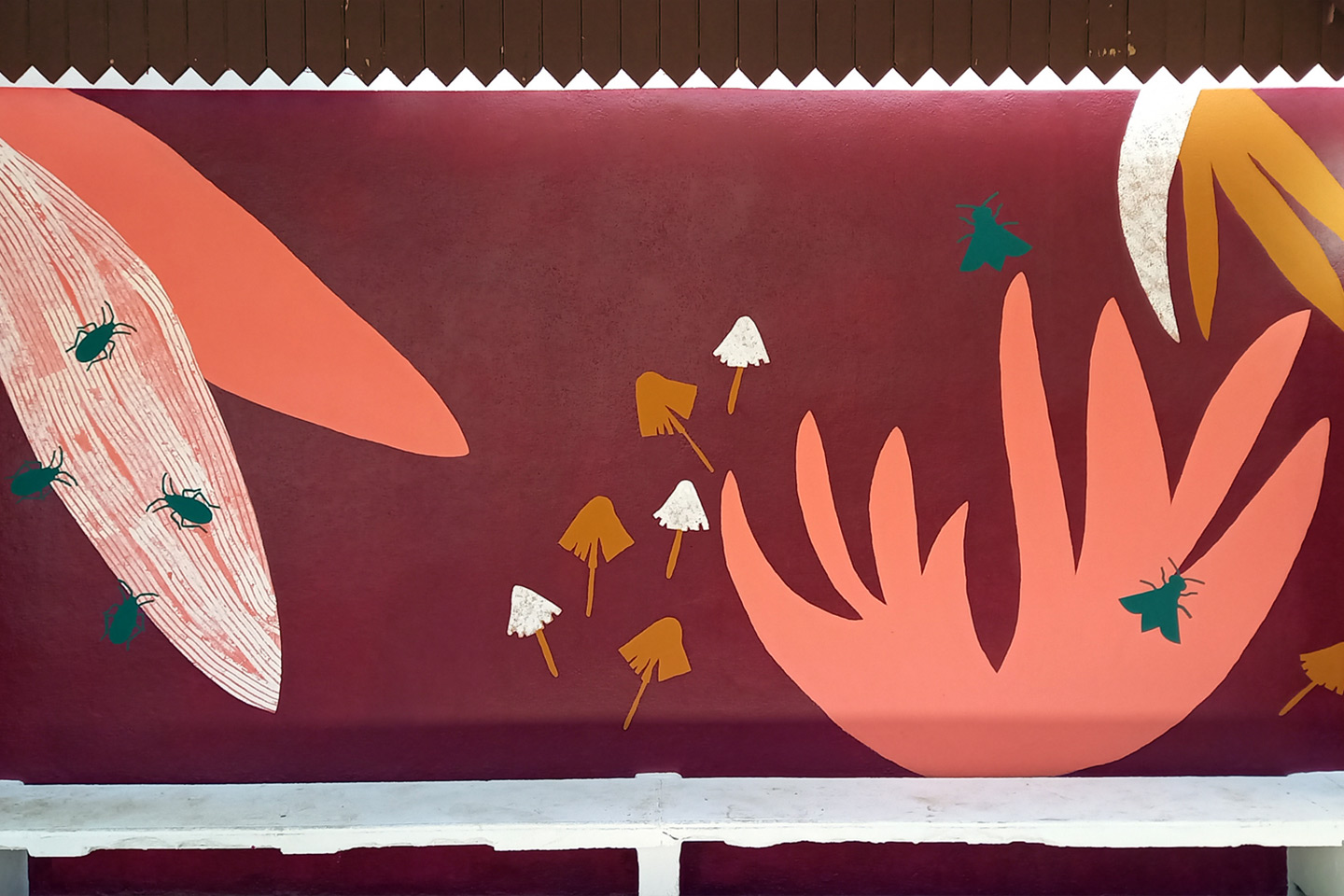 Fresque participative plantes sauvages Fresque participative plantes sauvages
