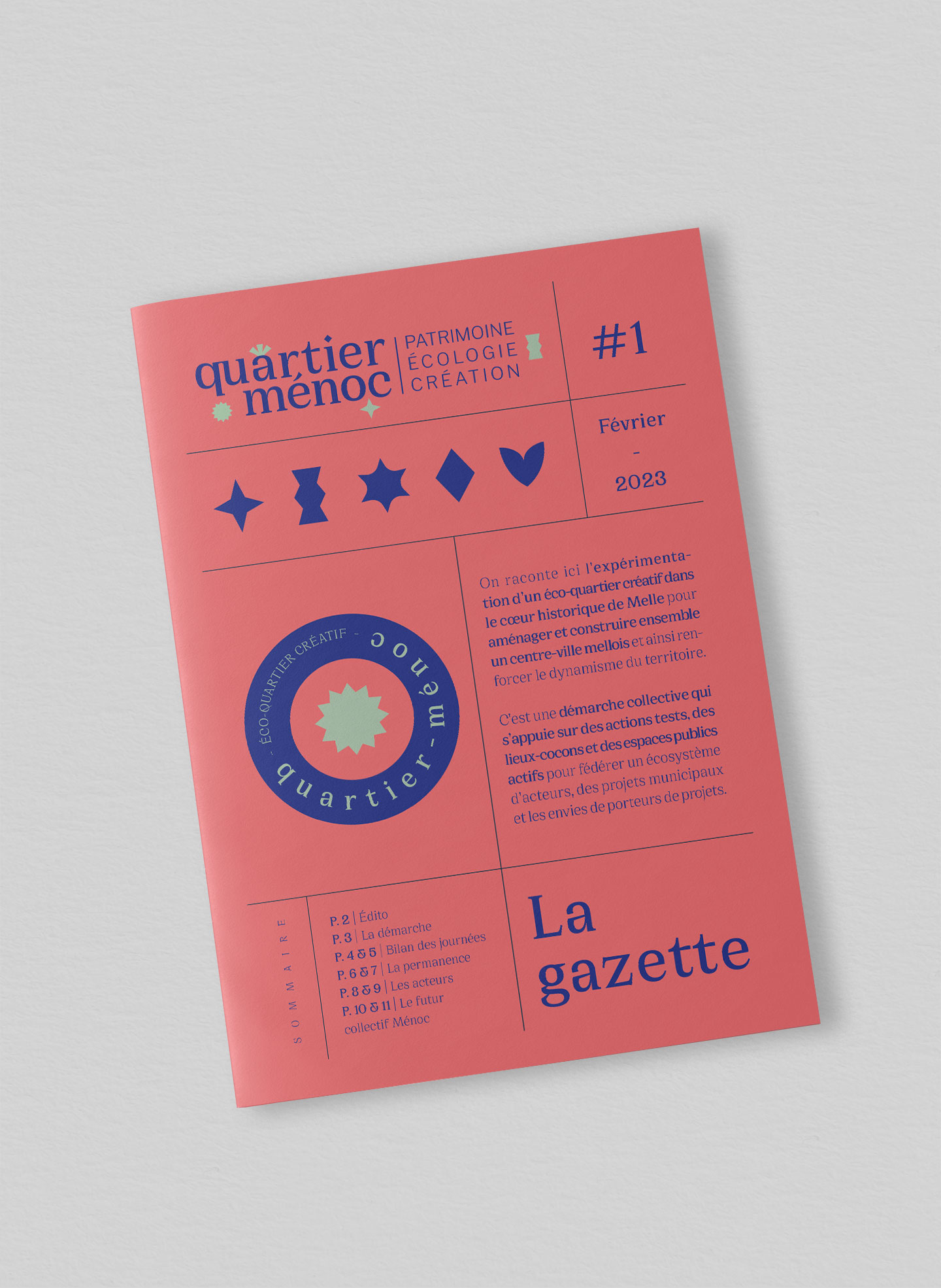 Gazette identité visuelle Quartier Ménoc